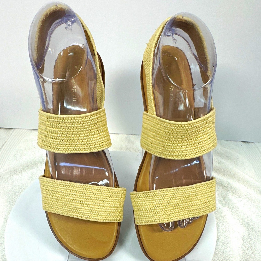 Easy spirit Beige Slide Sandals Strappy Strap Slip On Casual summer beach cork
